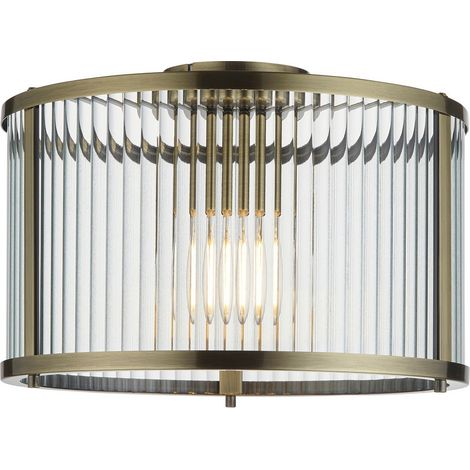 Endon Ridgeton Plafonnier décoratif en laiton antique (1/5)