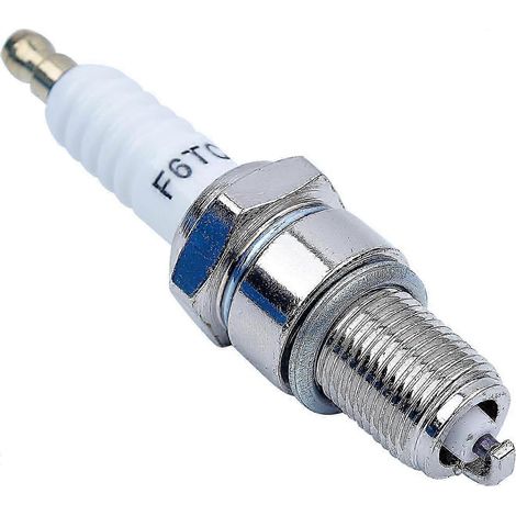 Bougie d'allumage F6TC compatible avec les électrodes NGK BP6ES et Champion N9YC, adaptée aux moteurs de tondeuses à gazon des séries GX160, GCV160, GX100, GX120, GX200, GX240, GX270, GX340 et GX390. (1/5)