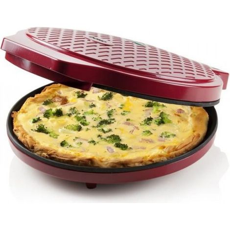 Four a Pizza Four a pizza - DOMO - My express - 1450W - Rouge - Minuterie - Température variable