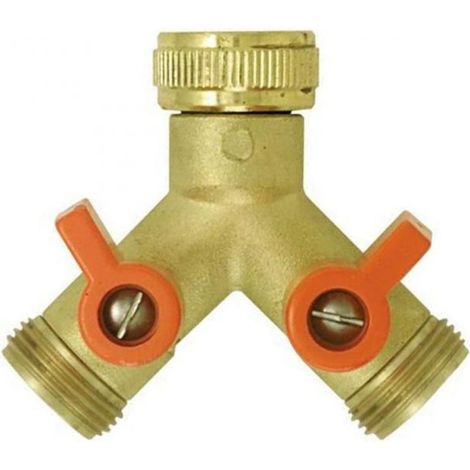 Nez sélecteur de circuits 2 sorties - Filetage femelle: 20 x 27 - Filetage mâle: 20 x 27