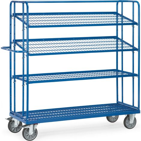 fetra Chariot à plateaux 4495 avec 4 plateaux - charge max. 500kg Pneus TPE (1/3)