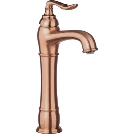 PaulGurkes Nostalgie Kupfer Armatur Bronze Messing Lang für Aufsatzwaschbecken (1/4)