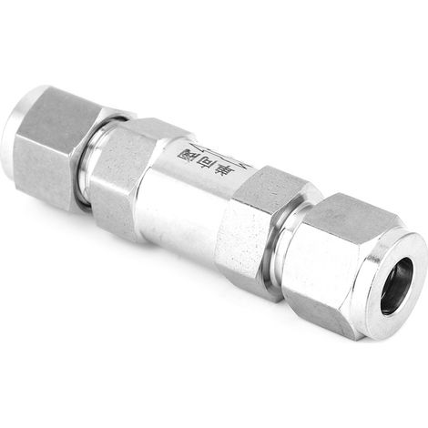 Clapet anti-retour en acier inoxydable BSPP à filetage femelle unidirectionnel pour raccordement de tuyaux d'eau, d'huile et de gaz, acier inoxydable 304, diamètre 3/8 pouce. (1/5)