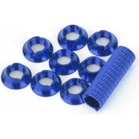 Kit d'écrous en aluminium pour interrupteur de vitesse d'émetteur RC, compatible avec la télécommande FUTABA (bleu foncé) (1/5)
