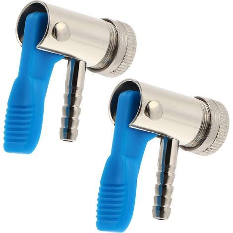 Lot de 2 connecteurs de gonfleur de pneus à clip pour voiture et moto-6MM-Blue (1/4)