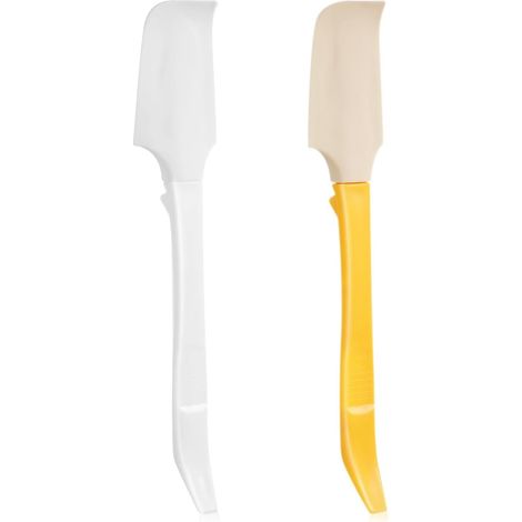 Lot de 2 spatules en silicone, spatule de cuisson en silicone à long manche, spatule racloir, spatule de cuisine, spatules pour bocaux