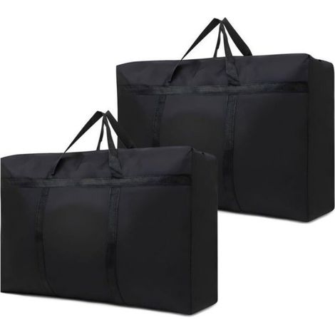Sacs De Rangement - 100 L - Fermeture Éclair - Imperméables - Tissu Oxford - Pour Déménagement Et Rangement Sous Lit - Lot De 2 (1/4)