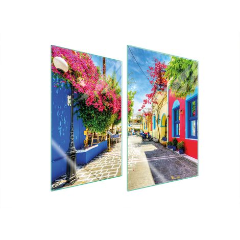 Plaque de protection en verre pour la cuisine 2x35x52 rue (1/5)