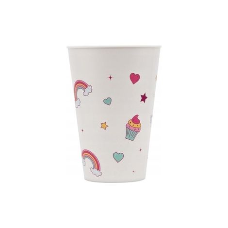 Bicchiere di plastica riutilizzabile ARCOBALENO da 400 ml