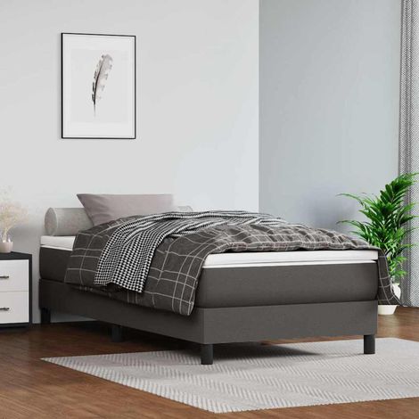 Luxe Matelas de lit à ressorts ensachés pour Adulte et Enfant - Gris 100x200x20cm Similicuir BV945927 - BonneVie (1/5)