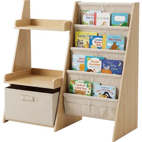 Libreria per bambini con tasche in tessuto e scatola rimovibile (1/5)