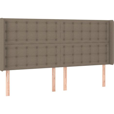 Maison Exclusive - Testiera ad Orecchio Tortora 203x16x118/128 cm in Tessuto (1/5)