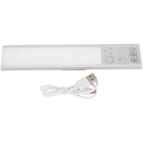 Lampe sous-meuble avec capteur de mouvement Super fin, 3 couleurs, variable, Rechargeable, pour placard, cuisine, chevet