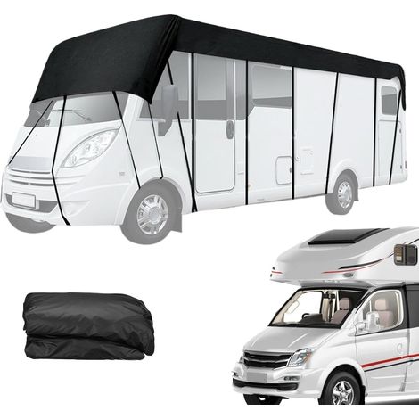 Housse de remorque pliable en tissu Oxford 210D pour véhicules récréatifs - Housse d'hiver imperméable pour camping-car 6,3 x 3 m (1/5)