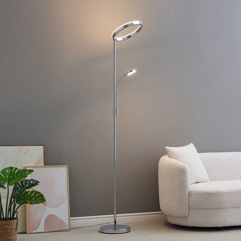 Verchromte Doppel LED Stehlampe dimmbar - Pancho