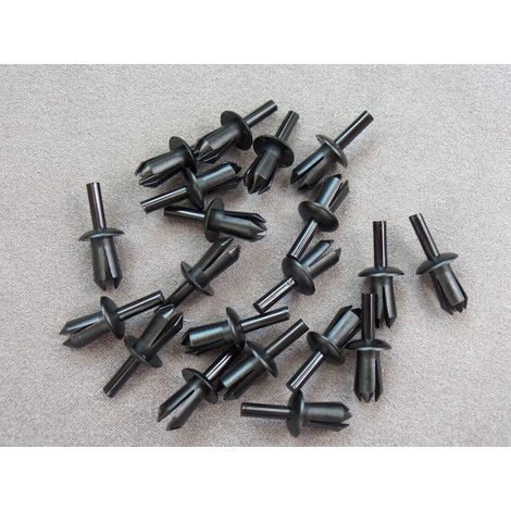 Clips de voiture de 5 mm, 50 pièces, modèle P16, rivets en plastique revêtus de poudre, fixations de pare-chocs de voiture.