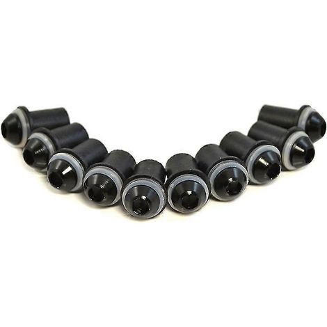Kit de 10 vis et écrous universels Bjmoto de 5 mm pour pare-brise Kawasaki ER6F ER6N Z750 Z800 Z1000 Versys - Noir (1/5)
