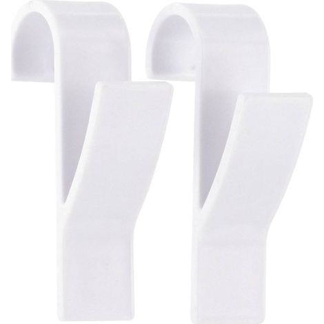 Set aus 2 kunststoffhaken für handtuchtrockner - weiss - Tendance (1/3)