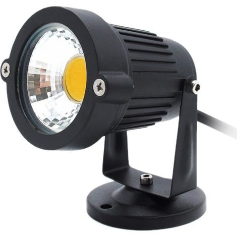 Projecteur LED COB 7W avec base, alimentation DC12V, éclairage paysager extérieur, étanche IP65, pour jardin, terrasse, cour, allée, blanc chaud