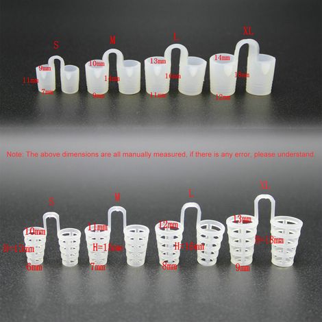 [Nasendilatator-Set gegen Schnarchen] 8-teilig [Anti-Schnarch-Set] [Schlafhilfe] Für Männer und Frauen [Lebensmittelechtes EVA-Material] Transparent (1/3)
