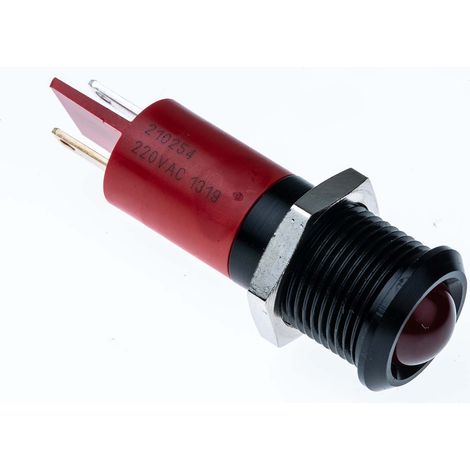 Voyant LED lumineux Rouge RS PRO, dia. 14mm, 230V c.a., IP67 ( Prix pour 1 )