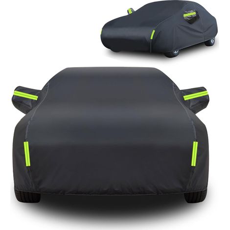 Autoabdeckung Outdoor Vollgarage für Audi TT Roadster, Wasserdicht Atmungsaktiv Regen Sonne Staub Schutz Verkratzt, Reflektierenden Streifen(Black,für Audi TT Roadster)