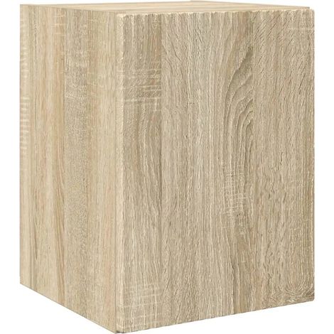 Mueble TV de pared moderno ahorra espacio 30 x 31 x 40 cm con almacenamiento de diseño en madera contrachapada sonoma 020054939 (1/5)