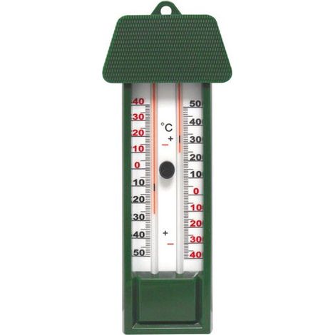 Thermomètre de jardin mini-maxi en plastique sans mercure – Coloris assortis – Utilisation intérieure et extérieure – Précision de mesure – Inovalley