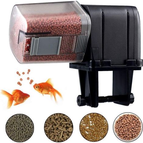 Mangeoire Automatique pour Poissons, Timeable Distributeur de Nourriture pour Poissons, Mangeoire pour Aquarium, Dispositif d'alimentation pour Aquarium, Mangeoire pour Poissons Contrôlable (1/4)