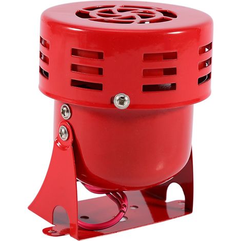 Sirène d'alarme air comprimé 12V pour voiture camion moto, klaxon puissant rouge style années 50 (1/5)