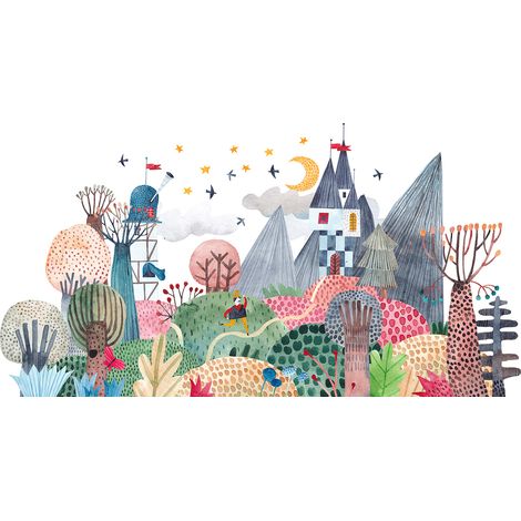 Papier peint panoramique Enfants - Village - 130 cm x 65 cm (1/2)