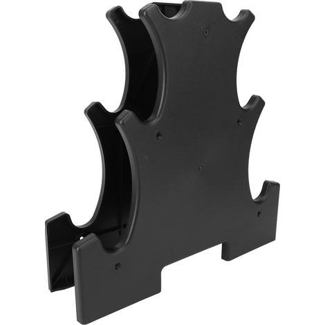 Support pour haltères compact à 3 niveaux, idéal pour l'organisation de votre salle de sport à domicile. Démontable. (1/5)