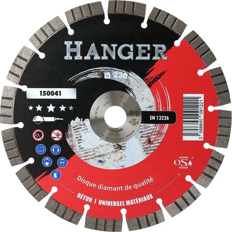 Disco diamantato Hanger 230 mm per calcestruzzo robusto
