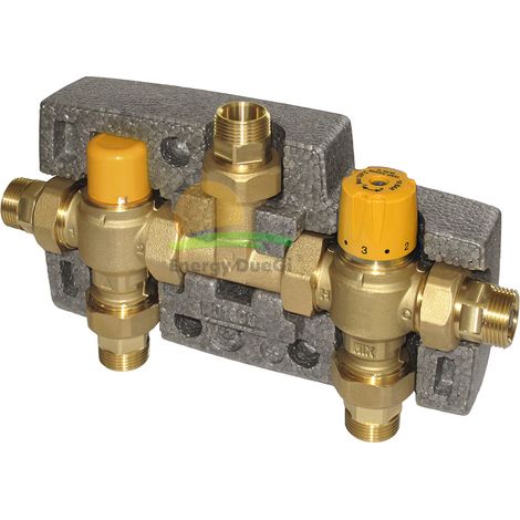 Kit termostatico di collegamento solare caldaia da 3/4"M,max. 35l/min. Kvs 1,2 (1/4)