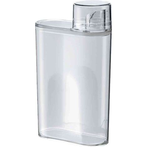Bouteille distributrice transparente de lessive en poudre avec réservoir étanche pour buanderie (1/5)