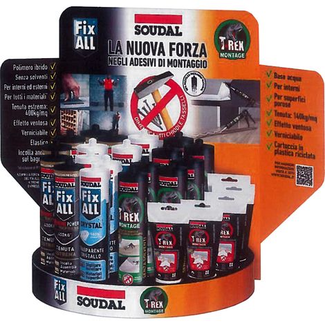 SOUDAL ESPOSITORE 12 FIX ALL+12 T-REX PZ 1,0