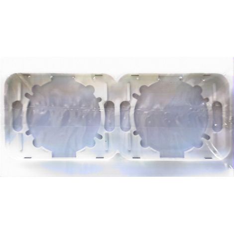 Legrand Diplomat Light 088448 Plakette horizontal 2 postes Blanc