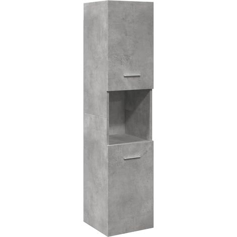 vidaXL Armoire de salle de bain suspendue gris béton bois d'ingénierie