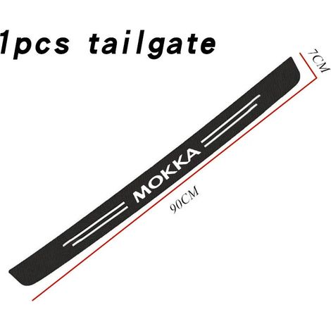 (1 pièce Mokka) Seuil de porte autocollant en fibre de carbone tendance, protection anti-rayures, imperméable, compatible avec les accessoires Opel Mokka. Résistant à la dessiccation. (1/4)