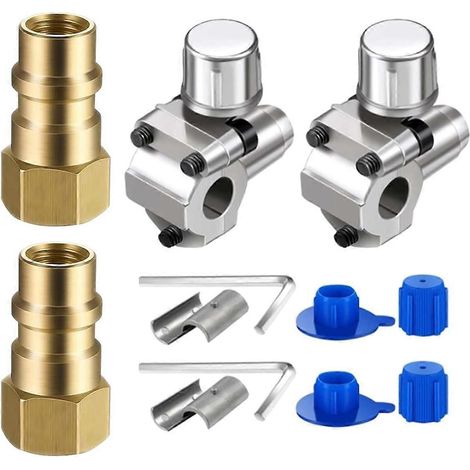 Kits de conversion R134a pour climatiseurs, vannes de remplissage et raccords (1/4)