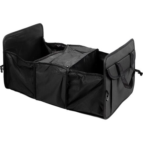 Sac de rangement isotherme pliable multifonction pour voiture, boîte organiseur de coffre, noir (1/3)