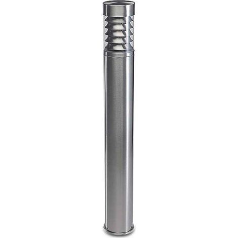 LedsC4 Priap - Stehlampe LED 15W. Durchmesser 10cm. Gehäuse aus Stahl. Außenbereich IP54. Farbe Silber (1/3)