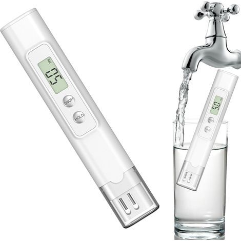 Testeur de qualité de l'eau – Testeur de qualité de l'eau potable 0-9999 PPM Instrument de test à lecture instantanée précise pour filtres de réservoir, expériences, camping (1/5)