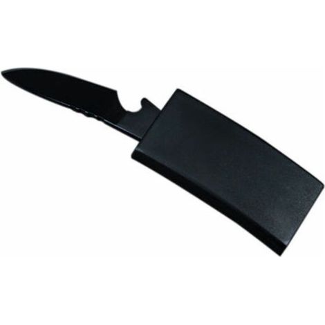Lame en acier inoxydable ouvre-bouteille hommes coupe-ceinture Camping en plein air équipement de chasse outil de survie de sauvetage tactique - Sans dent de scie (1/5)