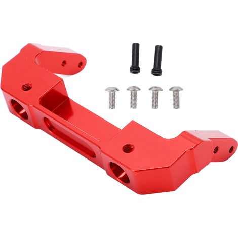 Pare-chocs avant RC en alliage d'aluminium, installation facile et design raffiné, pièce de rechange pour Axial 1/6 SCX6, rouge (1/5)