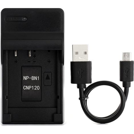 NP-BN1 USB Chargeur pour DSC-T110, DSC-T99 Compatible avec DSC-TF1, DSC-TX30, DSC-TX20, DSC-TX200V, DSC-TX10, DSC-TX9, DSC-TX5, DSC-WX80 Caméra (1/5)