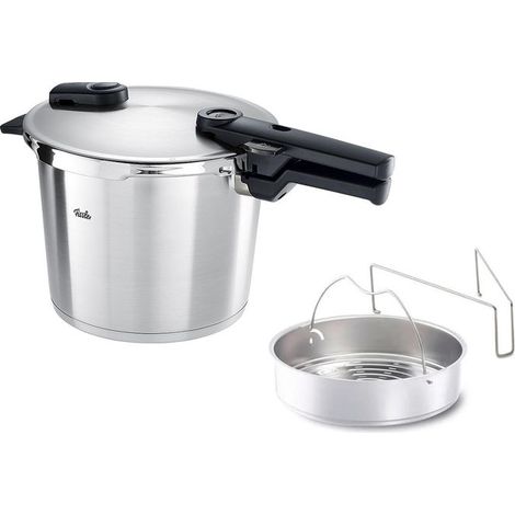 Fissler Pentola a Pressione Vitaquick Grande 6 L 22 cm Acciaio Inox Induzione Made in Germany