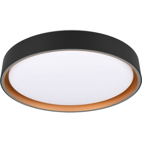 Plafonnier télécommandé 40cm LED 24W noir/or Felis RL (1/5)