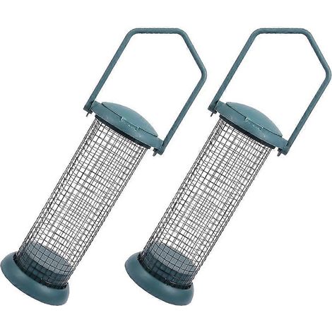 Ensemble de 2 mangeoires vertes pour oiseaux de jardin, pour nourrir de manière organisée les oiseaux en cage, pour l'élevage domestique.-AquaForge (1/5)