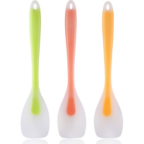 1 Spatule-cuillère en silicone, résistante à 300°C, anti-rayures, monobloc sans couture, pour cuisson et pâtisserie (1/5)